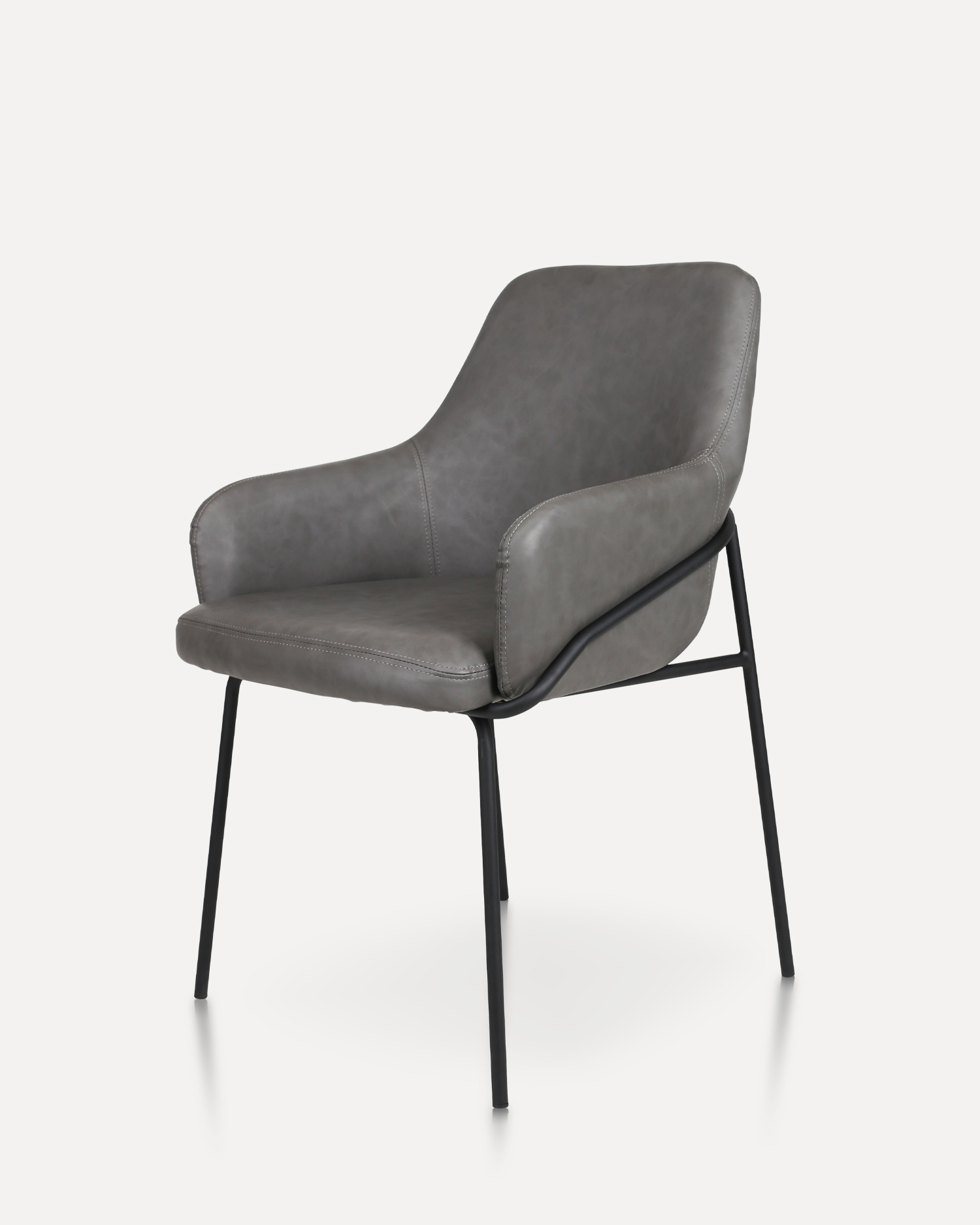 Кожаный обеденный кресло с рукой